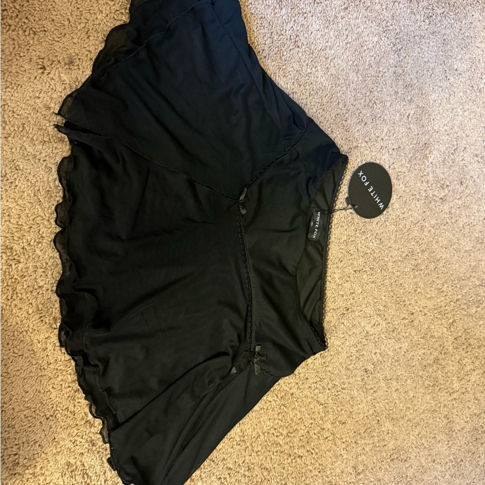 Black Sheer skirt